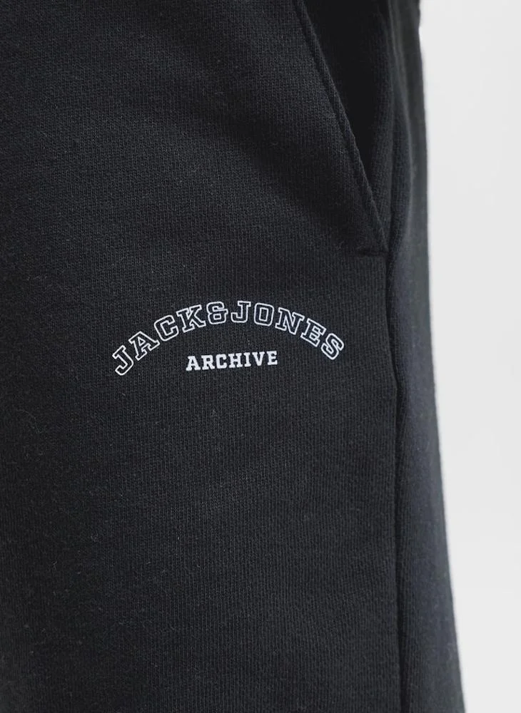 JACK & JONES Black Regular fit Sweat Shorts for Men | Best Price UAE
