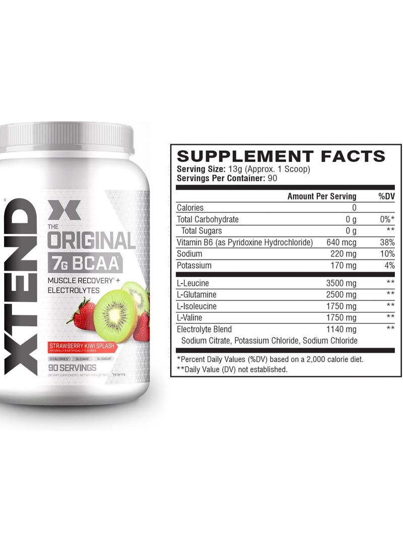 SCIVATION XTEND The Original 7g BCAA 1.17kg Strawberry Kiwi Splash Flavor 90 Serving  - Image 3