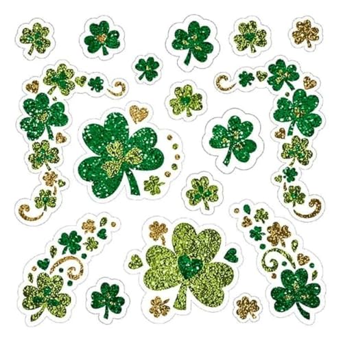 Amscan Shamrock Glitter Body Jewelry 775 x 6 Pack of 1 St Patricks Day Celebration with Assorted NonToxic Designs Sparkle in Parades Parties More - Image 1