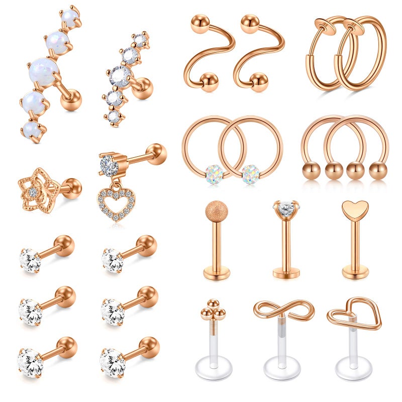 Mayhoop 16g Cartilage Earring Hoop Tragus Stud Piercing Jewelry Forward Helix Hoop Rook Daith Conch Stainless Steel - Image 1