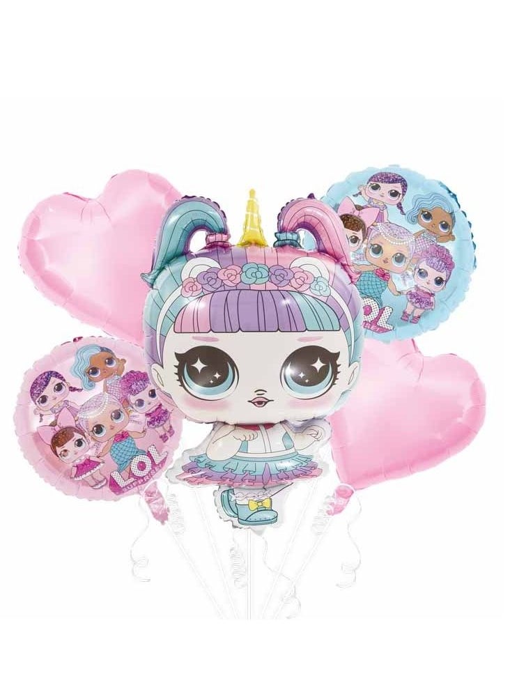Party Propz Party Propz 5 in 1 LOL Theme Foil Balloon Set  - Image 1
