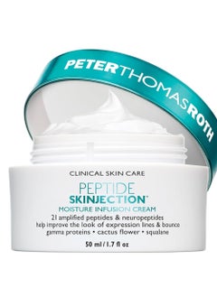 Peter Thomas Roth | Peptide Skinjection Moisture Infusion Cream, Refillable Moisturizer, For Loss of Firmness and Elasticity, Fine Lines & Wrinkles, Dryness, 21 Amplified Peptides & Neuropeptides
