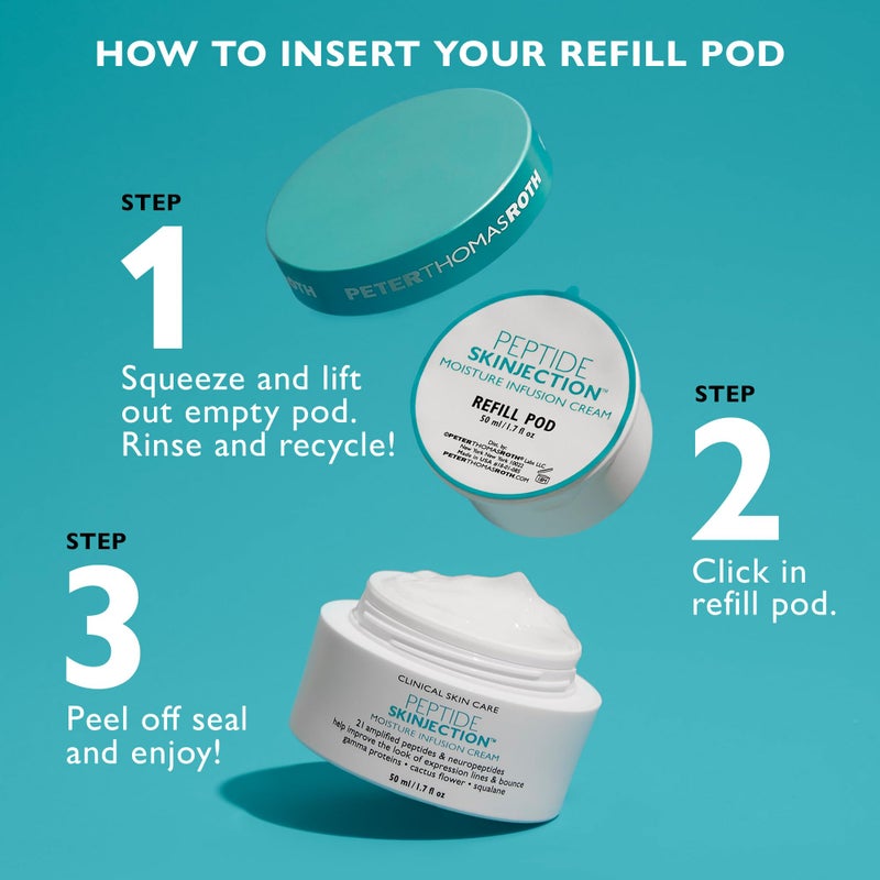 PETER THOMAS ROTH بيتر توماس روث | كريم ترطيب بيبتيد سكينجيكشن، مرطب قابل لإعادة التعبئة، لفقدان الثبات والمرونة، الخطوط الدقيقة والتجاعيد، الجفاف، 21 بيبتيد مضخم ونيوروببتيد - Image 4