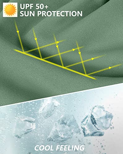 Soothfeel Women's Long Sleeve UV Sun Protection Rash Guard Shirts UPF 50+ Swim Shirt Swimsuits Top for Women with Zip Pockets Green - Image 5