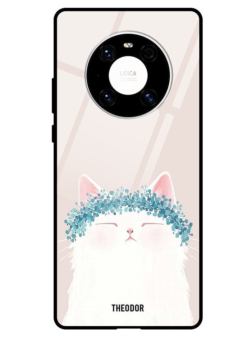 Theodor Protective Tempered Glass Case Cover HUAWEI MATE 40 5G  Cat Queen - Image 1