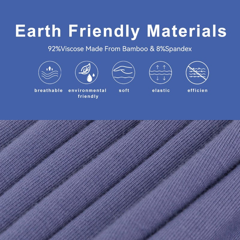 BAMBOO COOL Men's Underwear Boxer Shorts,Breathable knit Boxers,Stretch and Relaxed Fit 4 Pack - Image 4