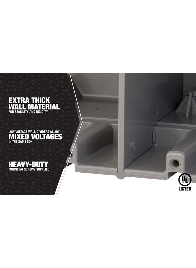 Southwire Southwire MSBMMT5G 5 Gang Multi Mount Device Box with Depth Adjustable; Heavy Duty 42lb ; Gray  - Image 3