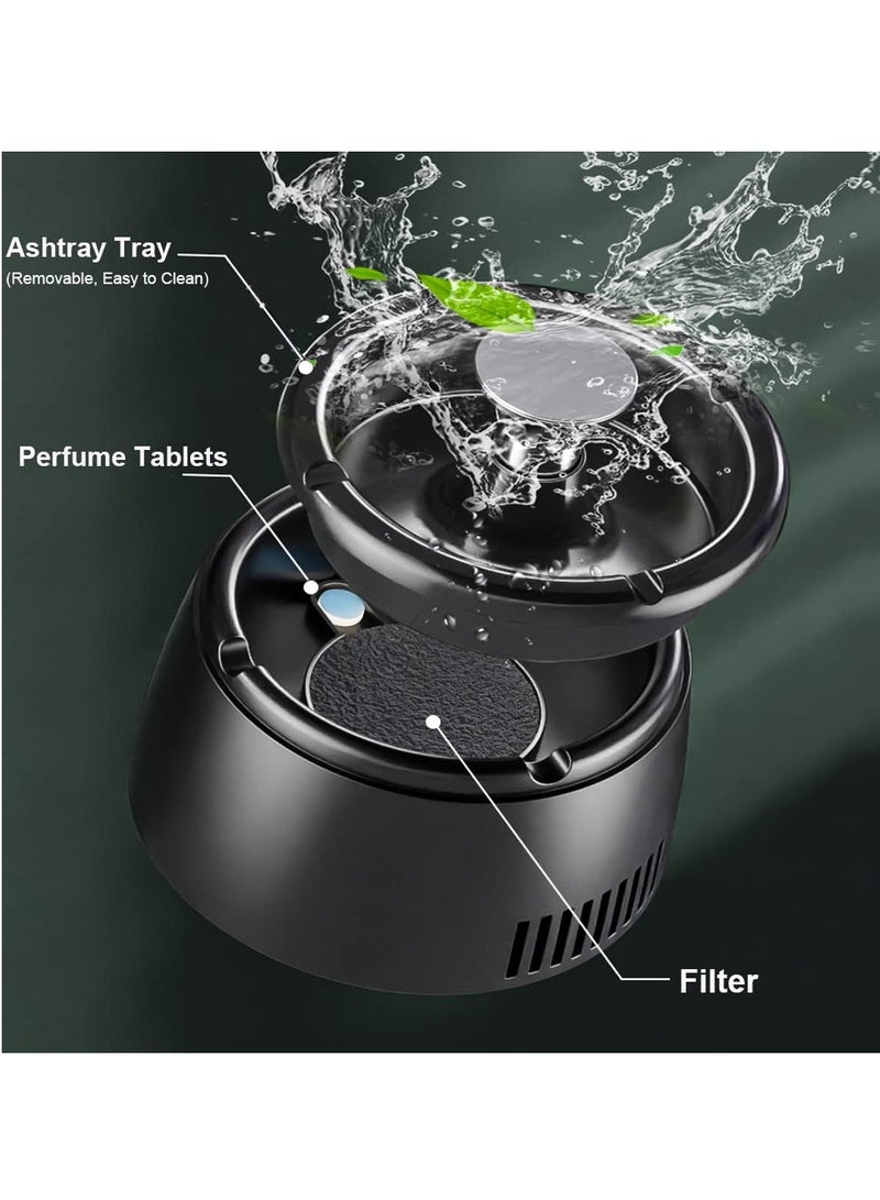 SOLARAE 2-in-1 Smokeless Ashtray for Indoor Use: Multifunctional Air Purifier with Negative Ion Technology - Effective Smoke Eliminator for Home and Office (Black) - Image 5