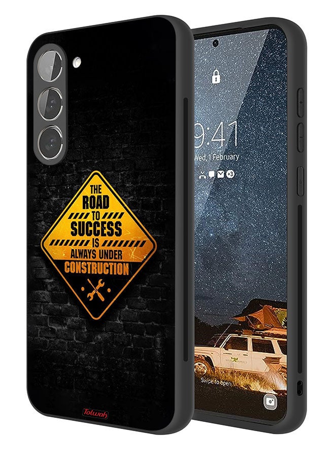 Tolwak Samsung Galaxy S23 5G Protective Case Cover The Road To Success Is Always Under Construction - Image 1