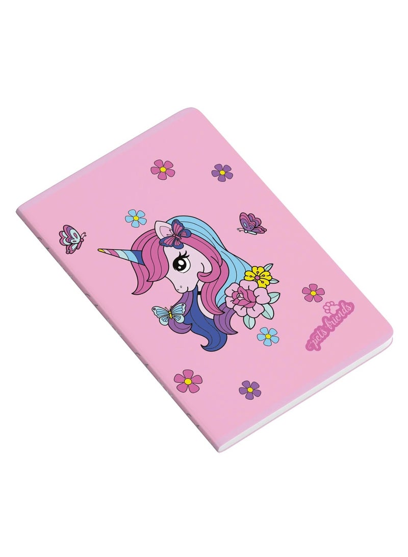 Ambar 1-Piece A4 Size PP Cover Notebook Single Lined Ruling Assorted Designs - Image 3