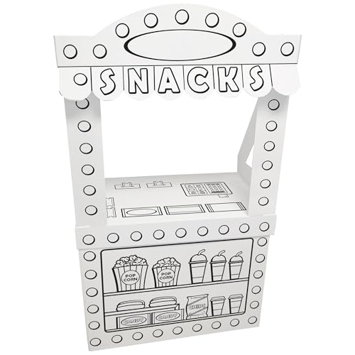 Easy Playhouse Movie Theater Snack Stand Decorate Personalize A Cardboard Cinema ColorDrawDoodle DIY Art Crafts 32 x 265 x 405 Kids 3 - Image 1