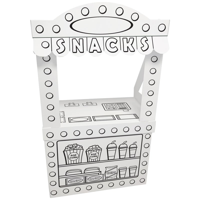 Easy Playhouse Movie Theater Snack Stand Decorate Personalize A Cardboard Cinema ColorDrawDoodle DIY Art Crafts 32 x 265 x 405 Kids 3 - Image 3