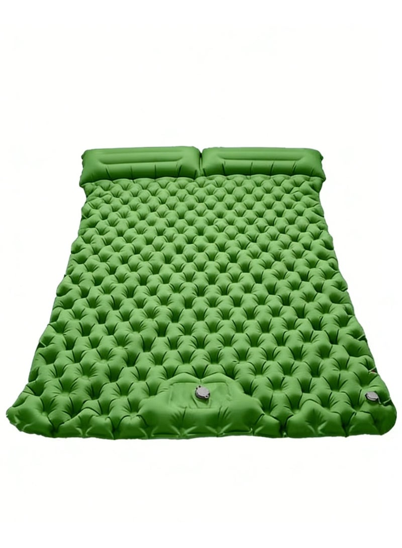 TOP ONE Double camping sleeping mat | Ultralight camping mat | With pillow | Built-in foot pump | Inflatable sleeping mat |camping bed、camping mattress、camping mat、sleeping pad| Lightweight and portable | Suitable for camping | Backpacking | Hiking | Tent camping. - Image 2