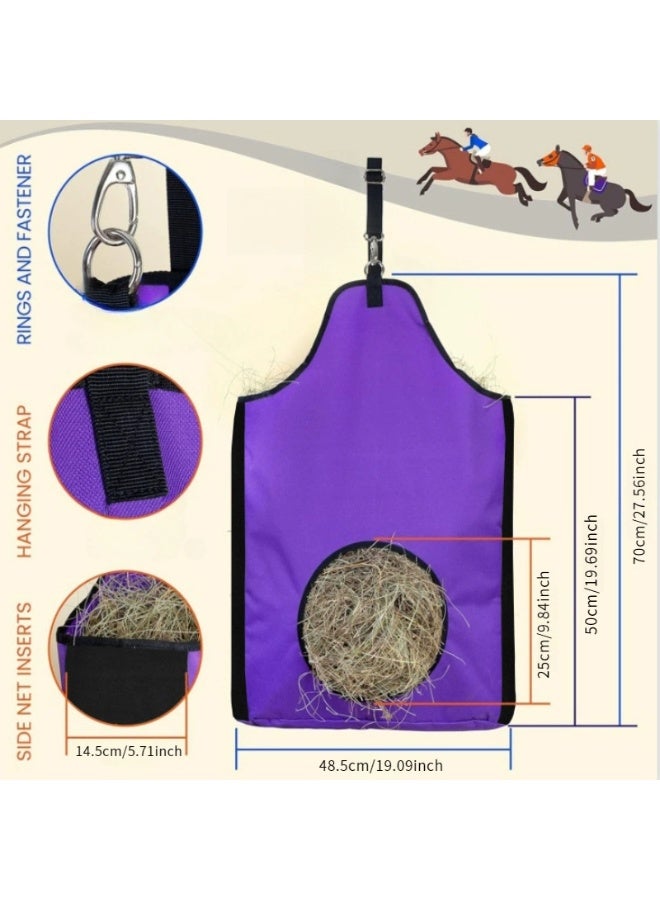 general Hanging multi-hole fodder net bags, horse grass bags, hay sacks for feeding - Image 2