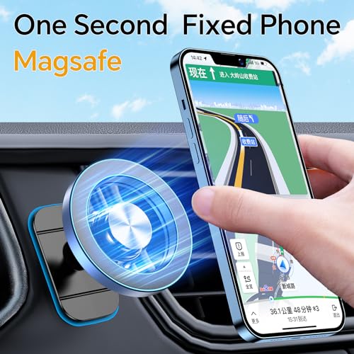 Kaistyle for Magsafe Car Mount【20 Strong Magnets】Magnetic Phone Holder for Car Phone Holder Mount Dash Mounted Holders Cell Phone Holders for Your Car Accessories for Women Men for iPhone 17 16 15 14 - Image 3