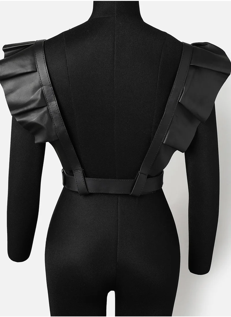 Haute Sauce Black Solid Waist Belt