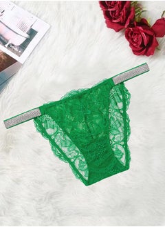 MARGOUN New Women's Panties Lace Print Underwear For Girls Ladies Soft Shorts Underpants Lingerie Fashion Design Green  - Image 1