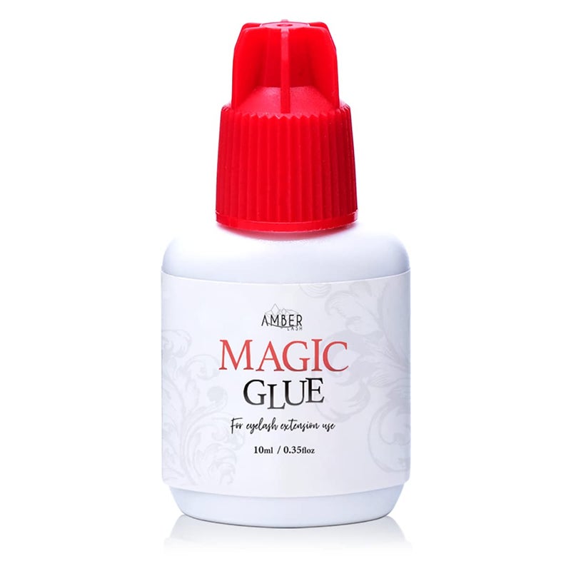 Amber Lash Mild Sensitive Eyelash Extension Magic Glue for Professional Lash Extensions, 1-2 Sec Dry Time & Up to 6 Weeks Retention, Black Adhesive by Amber Lash (10 ml / 0.35oz) - Image 1