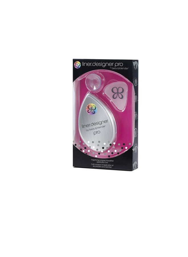 beautyblender Beautyblender® | Liner Designer Pro Beauty Blender Triple-Edged Eyeliner & Eye Pencil Guide, Includes Magnifying Mirror & Suction Cup, For Eye Pencil, Gel Cream, Liquid Liner and Powder Formula  - Image 1