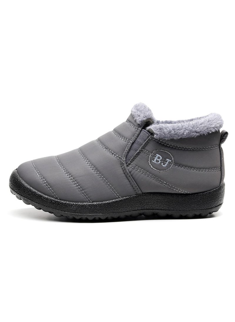 Loquat - Ankle Boots Thermal Slip On Casual Footwear for Men Grey - Image 1