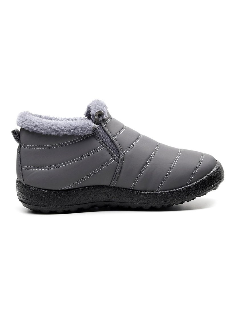 Loquat - Ankle Boots Thermal Slip On Casual Footwear for Men Grey - Image 1