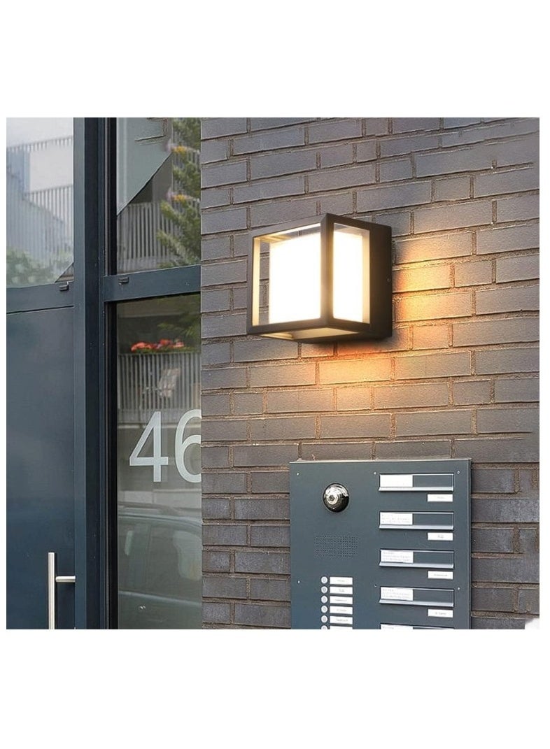 Modern LED Outdoor Wall Light – Waterproof Geometric Square Wall Lamp for Garden, Patio, Balcony, Porch & Home Exterior – Decorative Black Frame Outdoor Sconce for Stylish Illumination - Image 3