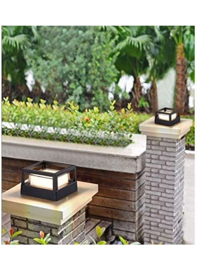 Modern LED Outdoor Wall Light – Waterproof Geometric Square Wall Lamp for Garden, Patio, Balcony, Porch & Home Exterior – Decorative Black Frame Outdoor Sconce for Stylish Illumination - Image 4
