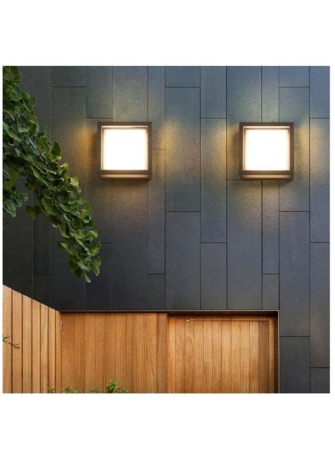 Modern LED Outdoor Wall Light – Waterproof Geometric Square Wall Lamp for Garden, Patio, Balcony, Porch & Home Exterior – Decorative Black Frame Outdoor Sconce for Stylish Illumination - Image 5
