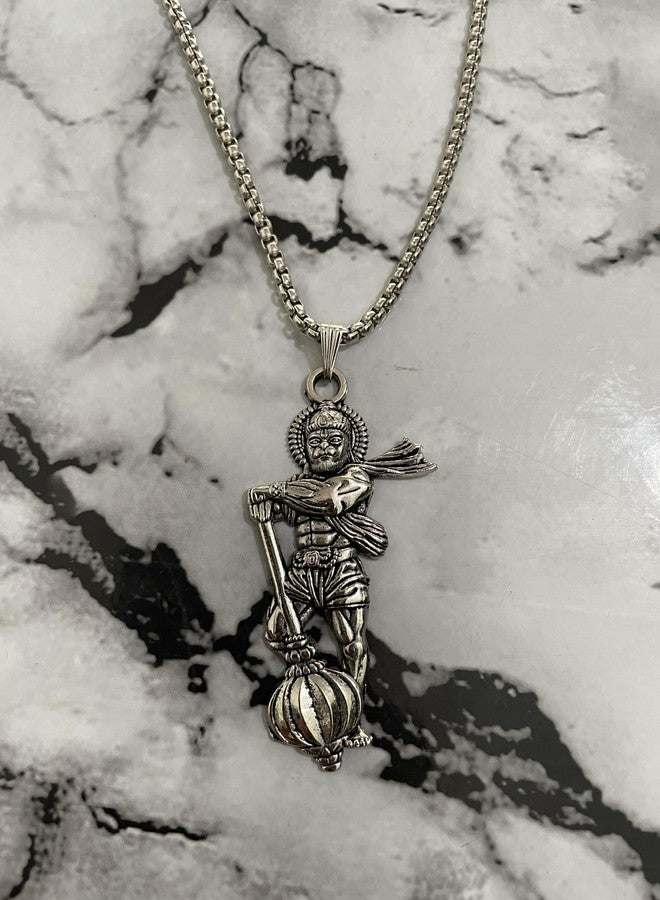 RCW Religious Lord Standing Hanuman Pendant Necklace for Men Locket with Chain Stainless Steel Neck Chain for Men | Jewellery Accessories for Boys | Gifts for Boyfriend & Husband - Image 5