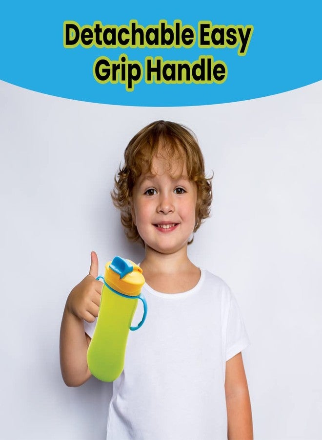 Nabhya Baby Sipper Spill-Proof Kids Sipper Cup Water Bottle (Random Color) (Grippy-450 Ml) - Image 4