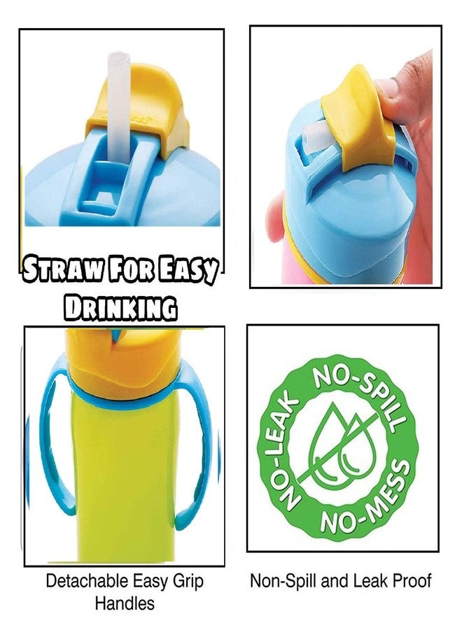 Nabhya Baby Sipper Spill-Proof Kids Sipper Cup Water Bottle (Random Color) (Grippy-450 Ml) - Image 5