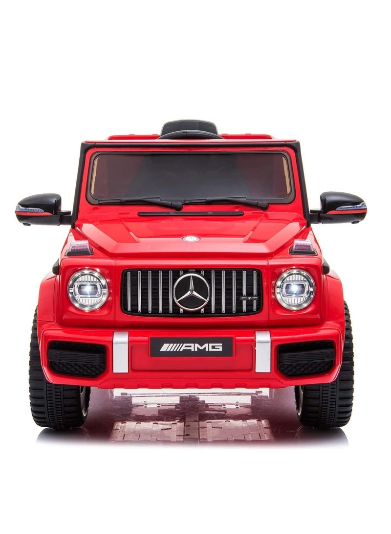 Mercedes Mercedes-Benz AMG G63 Ride-On Car for Kids | Electric Ride-On Vehicle with Remote Control, LED Lights, USB Music Player & Realistic Design | 12V Battery-Powered Kids Car, White (Red) - Image 1