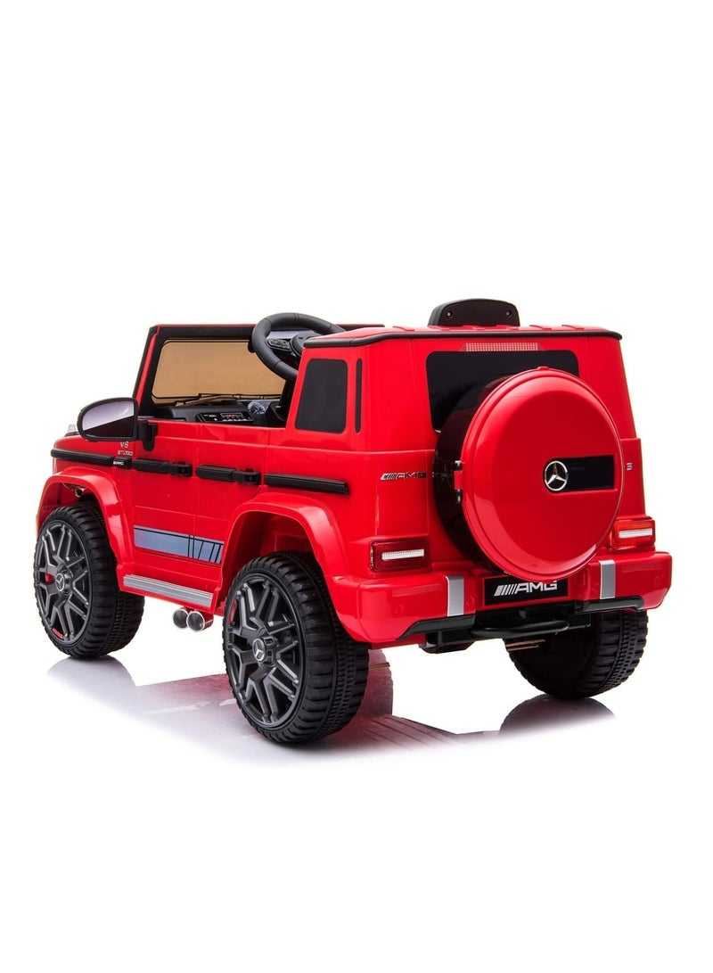 Mercedes Mercedes-Benz AMG G63 Ride-On Car for Kids | Electric Ride-On Vehicle with Remote Control, LED Lights, USB Music Player & Realistic Design | 12V Battery-Powered Kids Car, White (Red) - Image 3