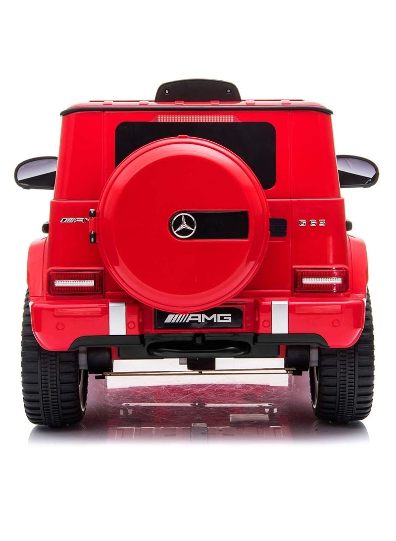 Mercedes Mercedes-Benz AMG G63 Ride-On Car for Kids | Electric Ride-On Vehicle with Remote Control, LED Lights, USB Music Player & Realistic Design | 12V Battery-Powered Kids Car, White (Red) - Image 4