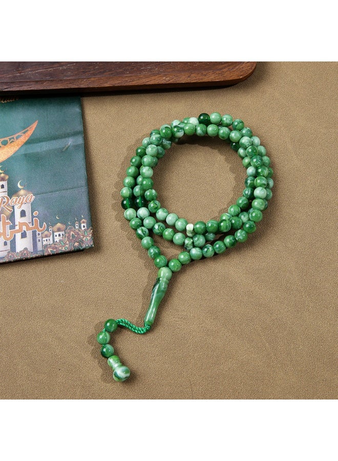 NIBEMINENT 99 Muslim Prayer Beads Green/8mm