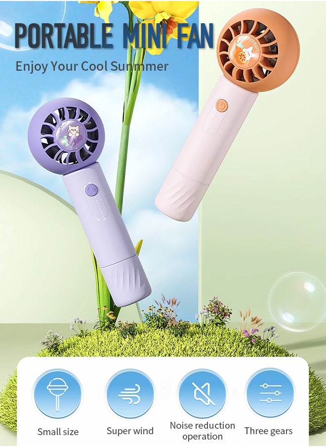 General - Silent Handheld Fan, 3-Level Mini Fan, 1200mAh Large-Capacity Battery, Suitable for Hiking, Camping, Picnics - Image 1