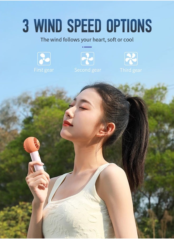 General - Silent Handheld Fan, 3-Level Mini Fan, 1200mAh Large-Capacity Battery, Suitable for Hiking, Camping, Picnics - Image 1
