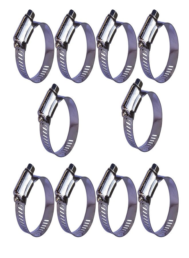ES EKSAFAR ESEKSAFAR 1.25" inch (32mm) SS Hose Clamps 10pcs with Internal diameter Size Adjustable (16-33) mm - Image 1