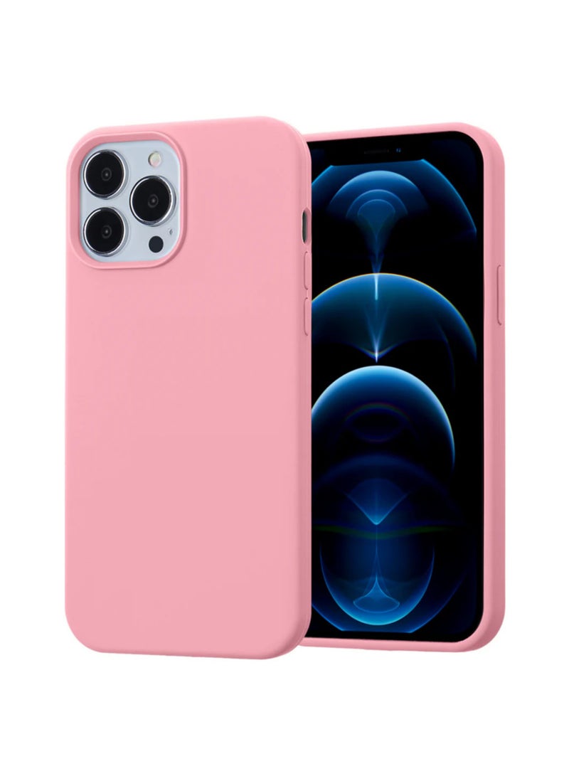 AKSESORY iPhone 14 Pro Pink Silicone Case 6.1” – Shockproof Soft Touch Slim Fit Cover | Durable Anti-Scratch Protective Phone Case for Apple iPhone 14 Pro - Image 1