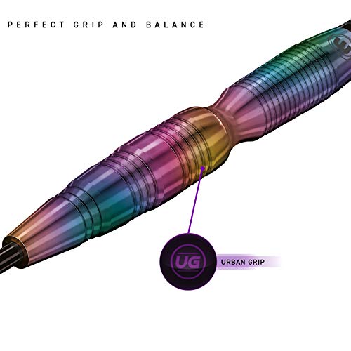 Winmau Simon Whitlock Urban Grip Tungsten Steeltip Darts Set 24 gram with Flights and Shafts (Stems) - Image 3