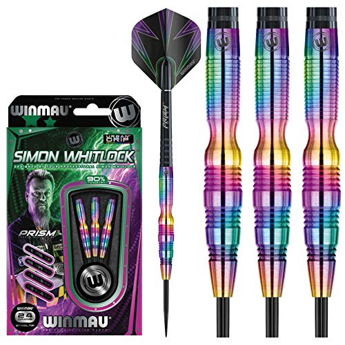 Winmau Simon Whitlock Urban Grip Tungsten Steeltip Darts Set 24 gram with Flights and Shafts (Stems) - Image 1