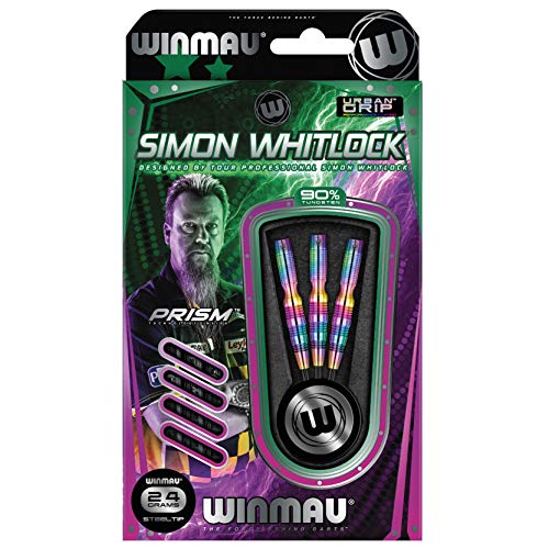 Winmau Simon Whitlock Urban Grip Tungsten Steeltip Darts Set 24 gram with Flights and Shafts (Stems) - Image 4