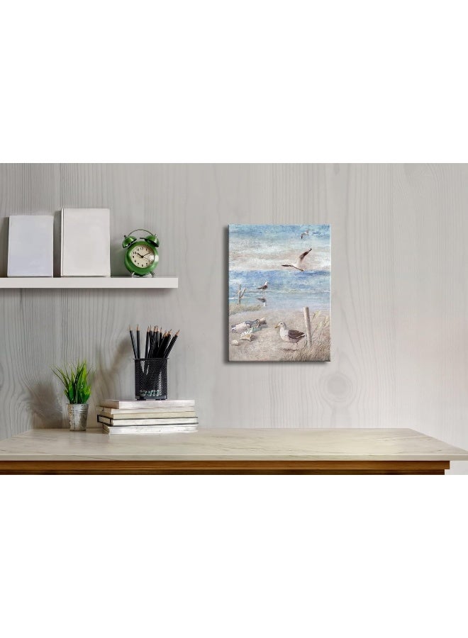 Pyradecor Abstract Seaside Seagull Seascape Painting - Image 3