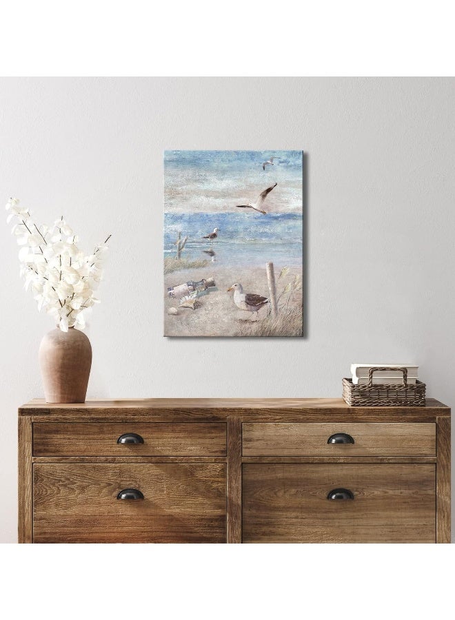 Pyradecor Abstract Seaside Seagull Seascape Painting - Image 5