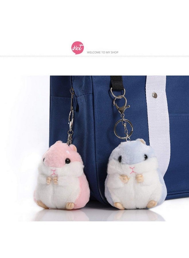CheeseandU 4Pack Cute Hamster Plush Doll Keychains Stuffed Animals Doll Keychain Plush Cartoon Animal Charm Pendant Keyring For Girl Women Bag Phone Pendant Friends Birthday Party Gift  - Image 5