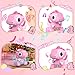 YUAN PLAN Remote Control Car Pink Dinosaur Toy 24GHZ Remote Control Girls Dinosaur Toys Pink RC Drifting Car Recording and Repeating LED Lights Eyes Music RC Cars Toys for Kids Boys Birthday Gift - Image 4