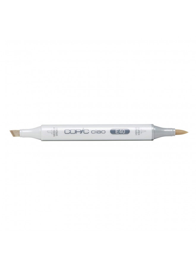 Copic Markers E40 Ciao with Replaceable Nib, Brick White - Image 2