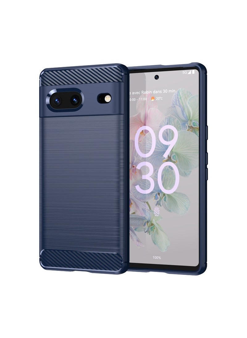AROAQ Applicable to Google Pixel 7A Mobile Phone Case Google Pixel 7 Pro Brushed Carbon Fiber Anti-Fall Protective Cover Silicone Soft Shell