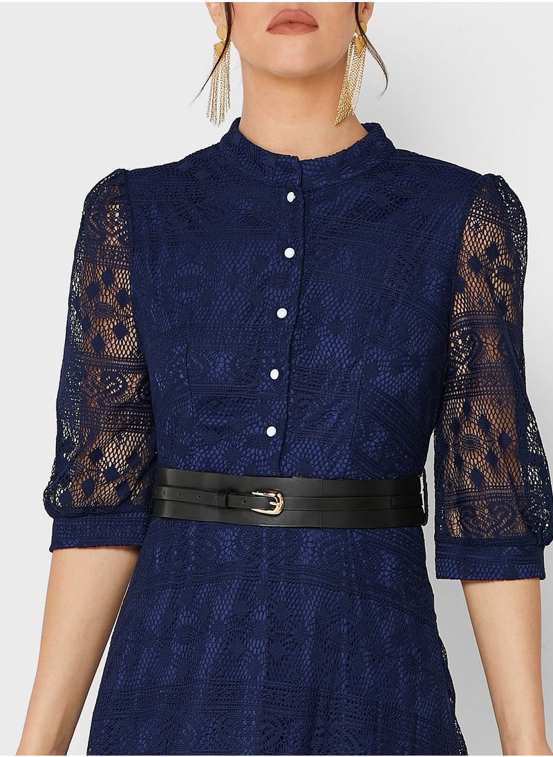 Khizana Lace A-Line Dress  - Image 3