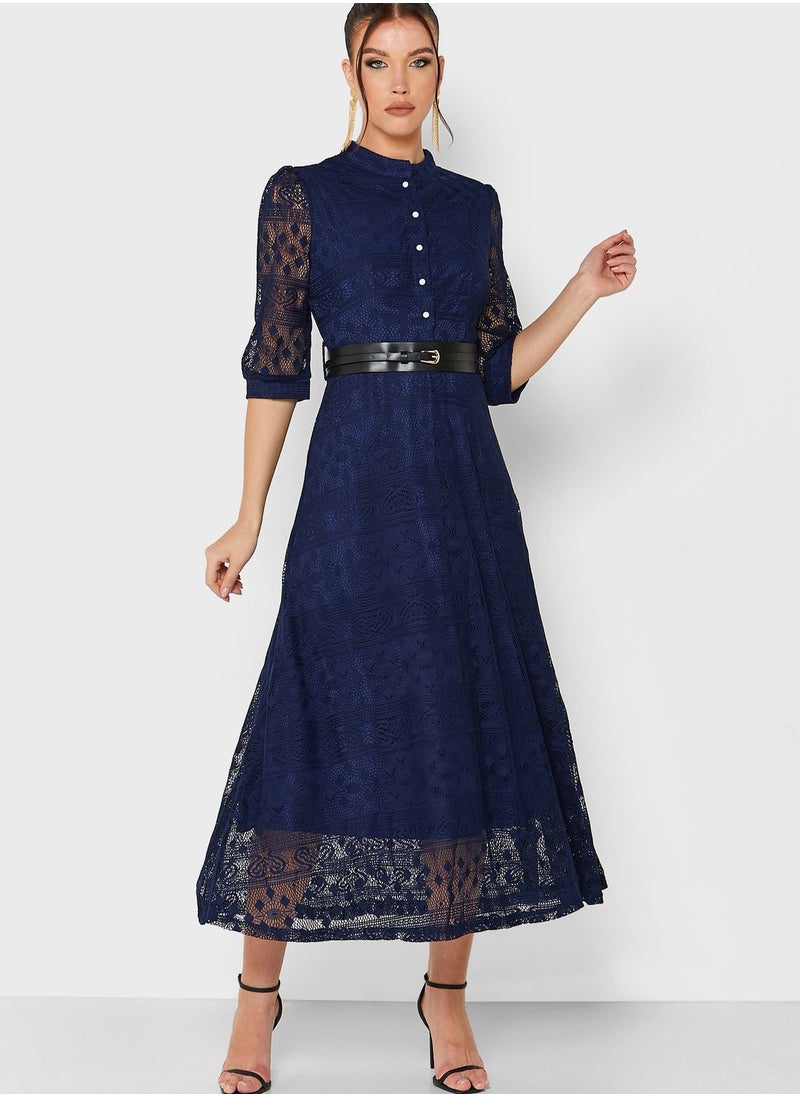 Khizana Lace A-Line Dress  - Image 4